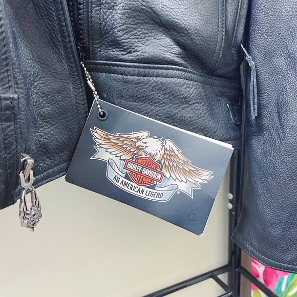 Harley Davidson Nevada Black Leather Moto Jacket (XL) Men's or Unisex - Picture 3 of 9